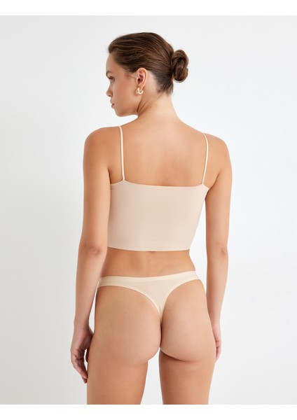 Vücudu Saran Nefes Alan Kumaş Dikişsiz Askılı Kaplı Dolgusuz Yarım Atlet indirimleri