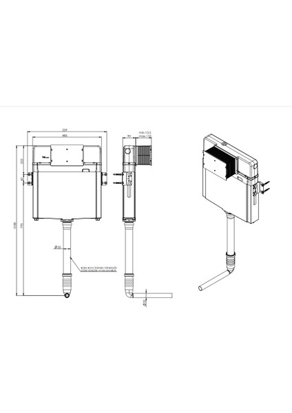 Bocchi Gömme Rez.tuğla - Alçı Panel Için Helataşı 8 cm 8030-1002 fiyatları