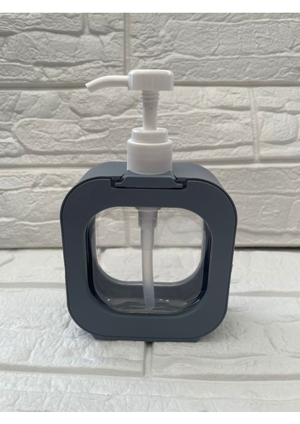 400 ml Dikdörtgen Tezgah Üstü Banyo Mutfak Sıvı Sabunluk Gri modelleri