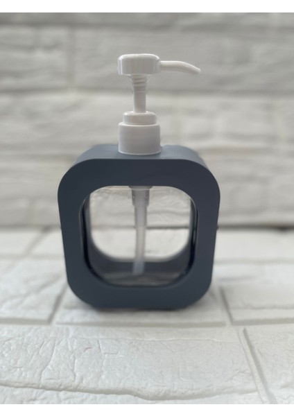 400 ml Dikdörtgen Tezgah Üstü Banyo Mutfak Sıvı Sabunluk Gri fırsatları