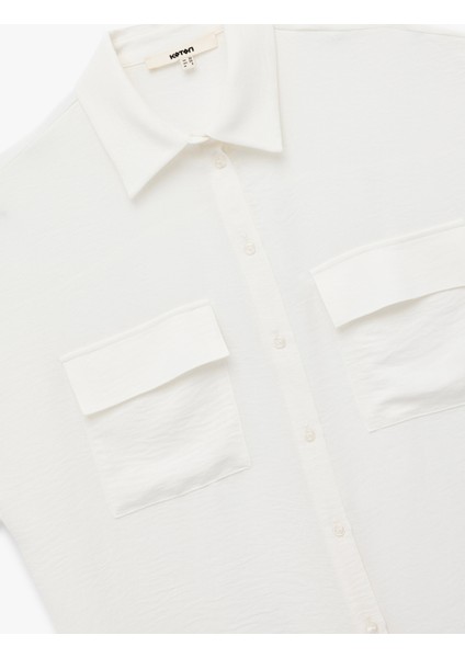 Regular Fit Kapaklı Cep Detaylı Kısa Kollu Gömlek modelleri