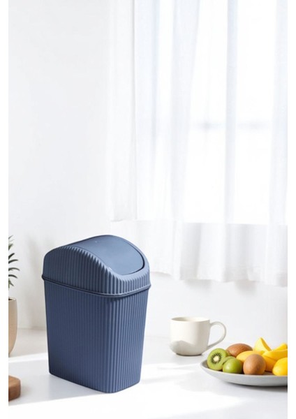 Kapaklı Çok Renkli Tezgah Üstü Çöp Kutusu 2,5 Litre