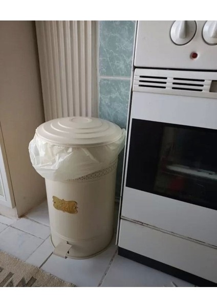 16 Lt Krem Metal Kapaklı Galvaniz Çöp Kovası, Mutfak ve Banyo Için Ideal fiyatları