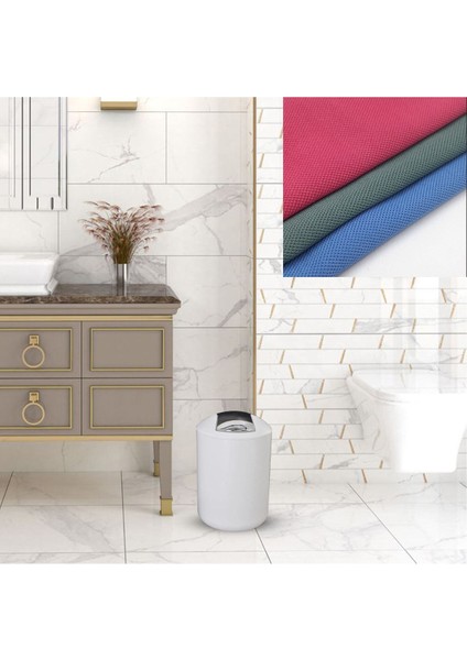 Beyaz 20X30 Çöp Kovası Seti, 3 Bez Hediye ile Şık ve Kullanışlı Seçenek