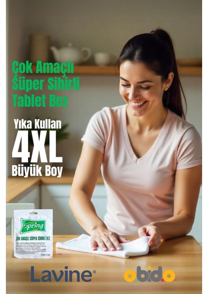 Çok Amaçlı Süper Sihirli Bez "4XL Büyük Boy" Tablet Bez 50X70 cm - Yıka Tekrar Kullan