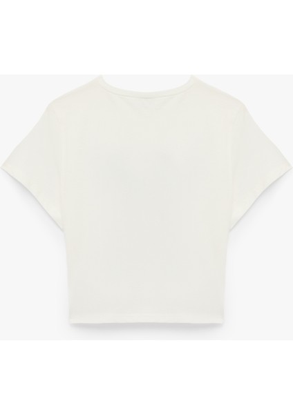 Pamuklu Kısa Kollu Bisiklet Yaka Fiyonk Işleme Detaylı Pijama Üstü fiyatları