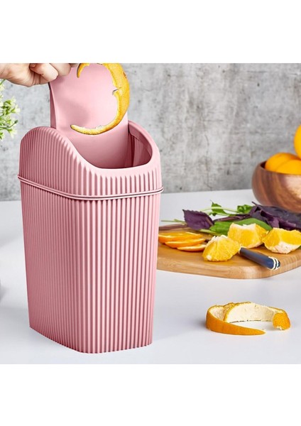 Renkli Mini Kapaklı Çöp Kovası 2.5 Litre, Şık ve Kullanışlı Ev Aksesuarı modelleri