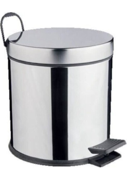 5 Lt Paslanmaz Çelik Pedallı Çöp Kovası, Dayanıklı ve Şık Tasarım