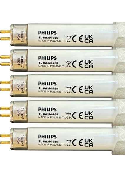 (5 Adet) Philips 8W 765 Beyaz Işık (6500K) G5 duylu T5 Floresan