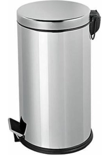 Gri Paslanmaz Çelik Pedallı Çöp Kutusu 16 Lt, Şık ve Pratik Temizlik Çözümü