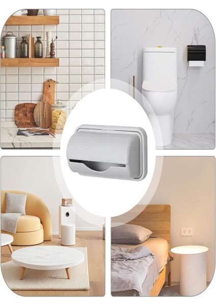 Beyaz Çöp Torbası Dispenseri ve Tutucu Seti, Saklama Düzenleyici