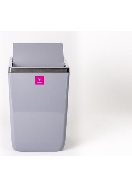 Şık 6l Gri Ev Çöp Kovası - Toskana Tasarımı