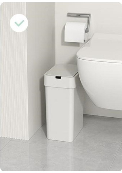 Sensörlü 9 Lt Çöp Kovası, Beyaz, Yerli Üretim, Modern ve Şık Tasarım
