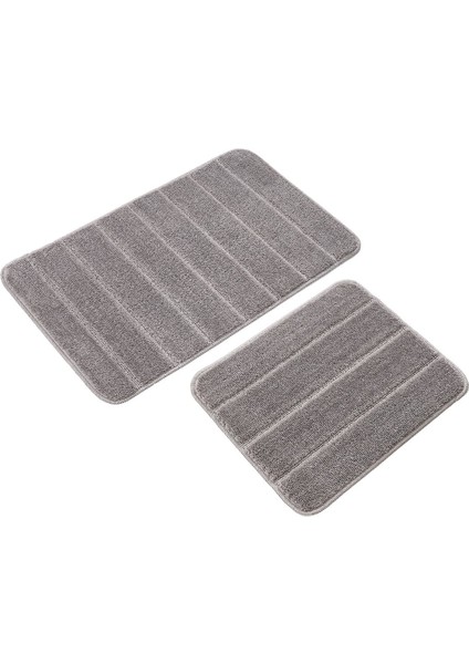 Çok Renkli Yumuşak Dokulu Su Emici Banyo Paspas Seti 50X80-50X40 indirimleri