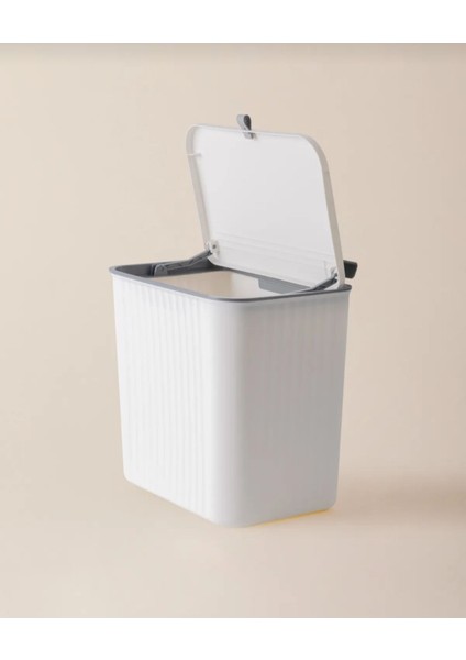 Beyaz 15 Litre Kapaklı Banyo ve Mutfak Tezgah Üstü Çöp Kovası fiyatları