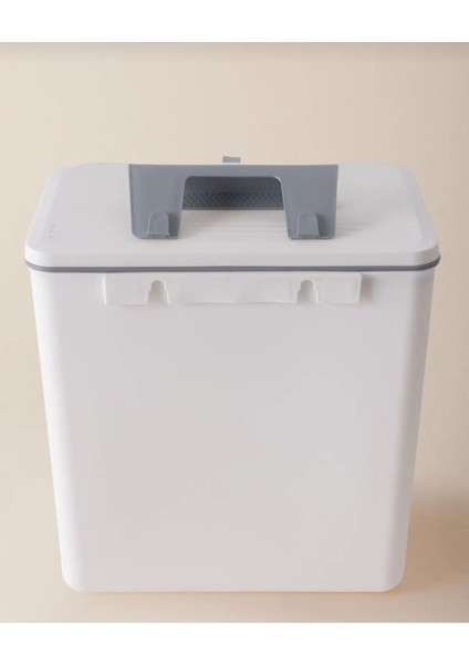 Beyaz 15 Litre Kapaklı Banyo ve Mutfak Tezgah Üstü Çöp Kovası fırsatları