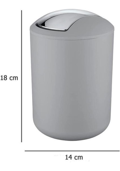 2'li Gri Çöp Kovası, Brasil Model, 6,4 ve 2 Litre, Şık ve Kullanışlı Ürün modelleri