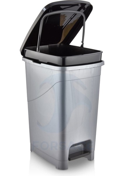 15 Litre Iç Kovalı Pedallı Çöp Kutusu, Gri Renk