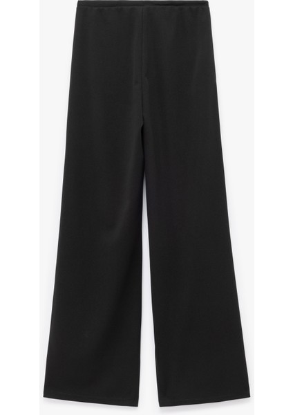 Beli Bağcıklı Yüksek Bel Geniş Paça Scuba Pantolon fırsatları