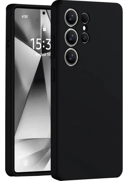 Samsung Galaxy S25 Ultra Kılıf Nano Içi Kadife Silikon - Siyah - 12642-6562