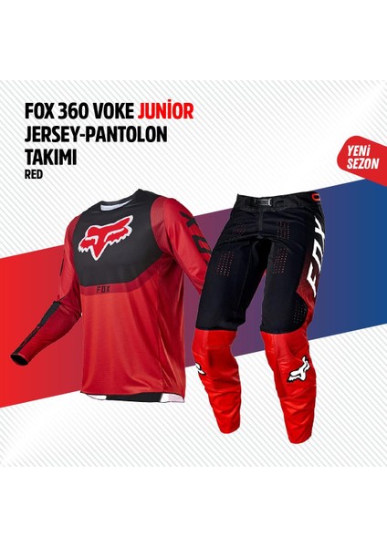 Kırmızı Siyah Çocuk Jersey Pantolon Takımı