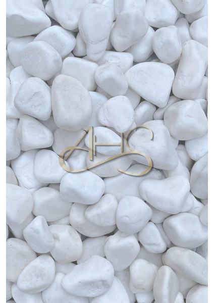 Beyaz Dolomit Taş 5 kg 4-6 cm Dere Çakıl Taşı Bahçe Peyzaj Süs Taşı Saksı Teraryum Akvaryum Taşı A0505