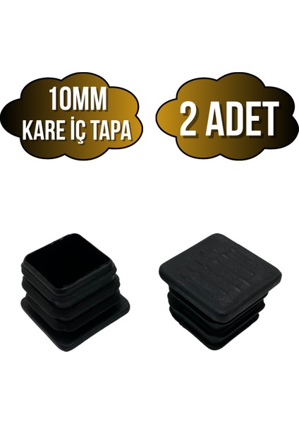 Kare Demir Profil Iç Tapa Geçme Plastik Ayak Geçme Koruma PLASTIĞI(10MM)(SİYAH)