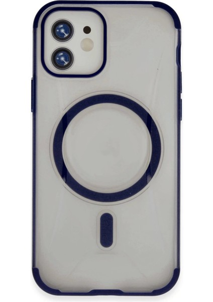 iPhone 11 Hilton Magsafe Kapak - Lacivert - 12536-4582