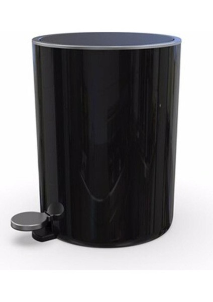 5 Lt Pedallı Çöp Kovası Siyah, Pratik ve Şık Tasarım