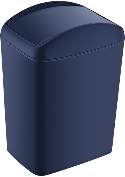 Lacivert Soft Çöp Kutusu Döner Kapak 5 Lt, Şık ve Pratik Kullanım Sağlar