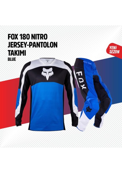 Mavi Beyaz Jersey Pantolon Takımı