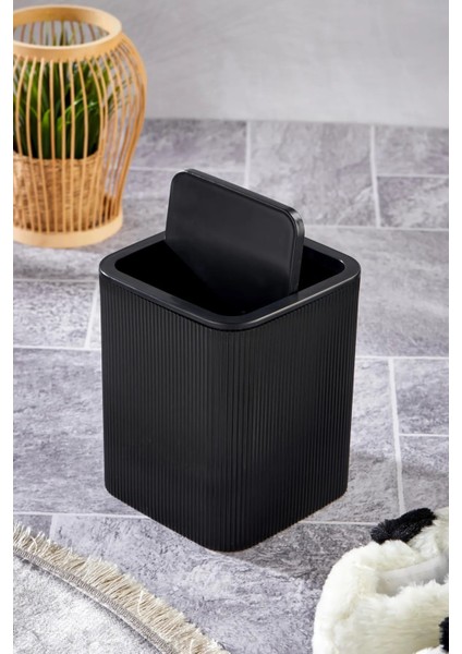 Kare Çöp Kovası, 5 Litre, Siyan, Kahverengi, Dayanıklı ve Şık Tasarım modelleri