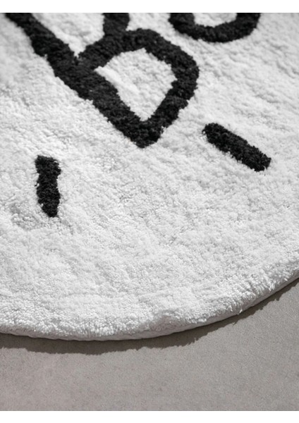 Siyah Yazı Nakışlı Banyo Paspası 50X80 Cm, Şık ve Kaliteli Kullanım Sağlar. fiyatları