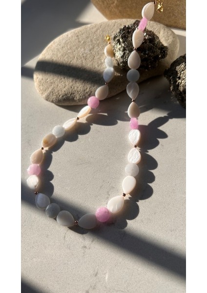 Sedef Kunzit Akuamarin Kolye fiyatları