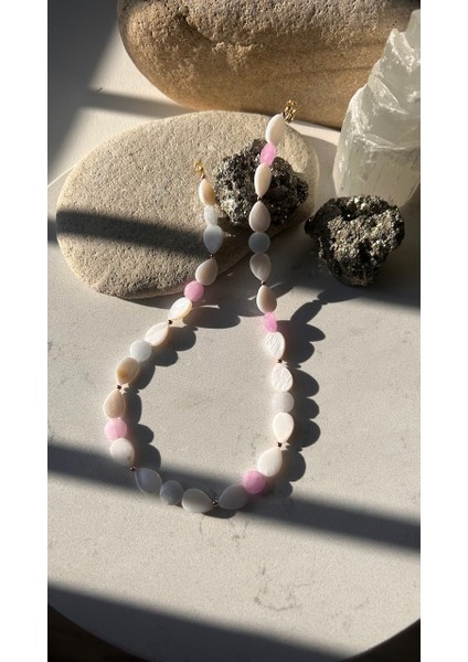 Sedef Kunzit Akuamarin Kolye modelleri