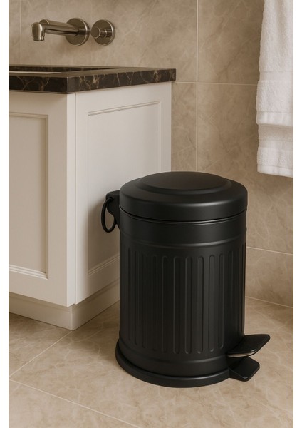 5 Litre Siyah Çöp Kovası - Dayanıklı ve Şık Tasarım