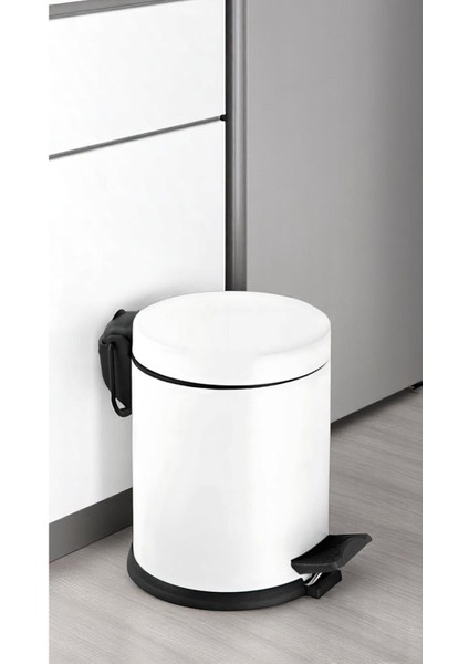 Beyaz Pedallı Çöp Kovası 5 Lt, Şık ve Kullanışlı Tasarım fırsatları