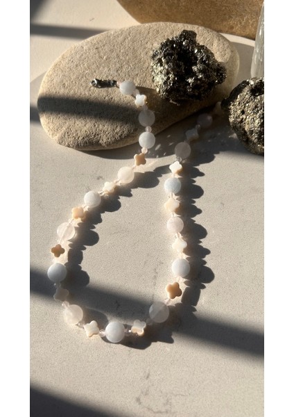 Sedef Pembe Kuvars Kunzit Kolye fiyatları