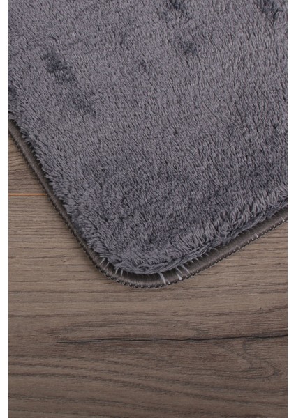 Antrasit Büyük Boy Banyo Halısı ve Paspası Seti, Kaymaz Tabanlı, 2'li fiyatları