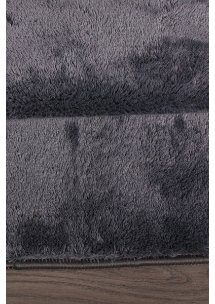 Antrasit Büyük Boy Banyo Halısı ve Paspası Seti, Kaymaz Tabanlı, 2'li indirimleri