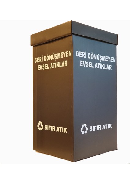 70L Polikarbon Atık Kolisi, Evsel Kullanım, Sıfır Atık, Kahverengi