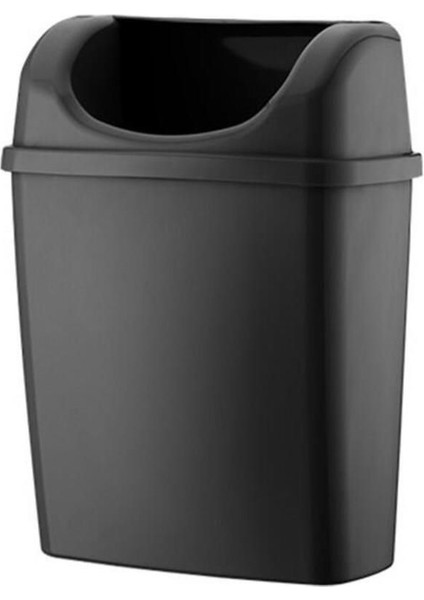 6 Litre Siyah Duvara Monte Çöp Kovası, Pratik ve Şık Tasarım