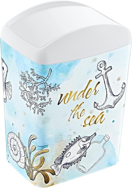 Renkli Yumuşak Çöp Kutusu Döner Kapak 10 Lt, Pratik ve Şık Tasarım