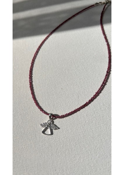 925 Ayar Gümüş Granat (Laltaşı) Kolye fırsatları