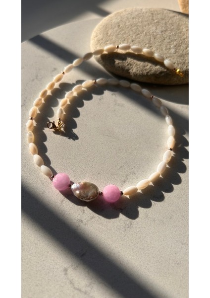 Sedef Barok Inci Kunzit Kolye fiyatları