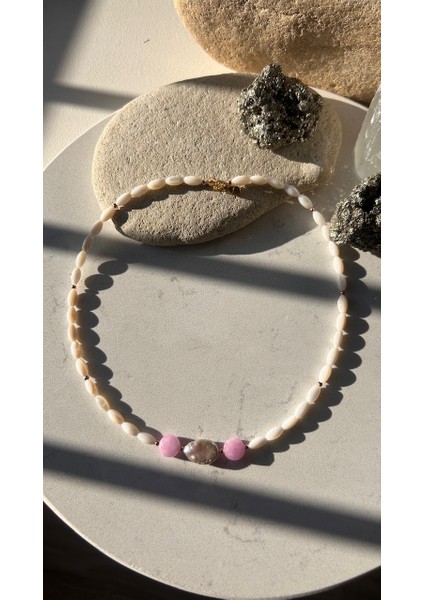 Sedef Barok Inci Kunzit Kolye modelleri