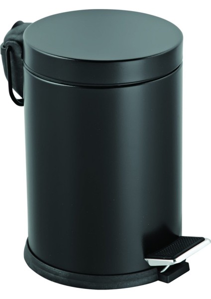 Pedallı Siyah 3 Litre Çöp Kovası, Modern ve Kullanışlı Tasarım