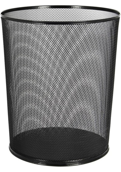 Metal Delikli, 10 L Çöp Kovası, Şık ve Dayanıklı Siyah Renkli Kullanım Ürünü