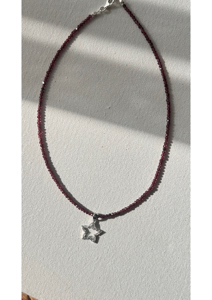 Granat (Laltaşı) 925 Ayar Gümüş Kolye fiyatları