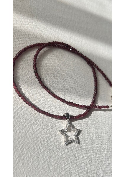 Granat (Laltaşı) 925 Ayar Gümüş Kolye fırsatları